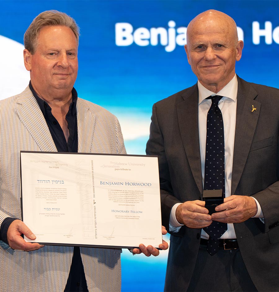 A Legacy of Giving: Benjamin Horwood Honoured by Hebrew University